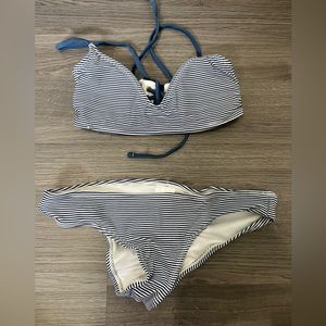 Blue striped Bikini